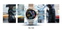 VELTORI Smartwatch Damski Veltori VT340-1 Złota Bransoleta + Różowy Pasek Silikonowy
