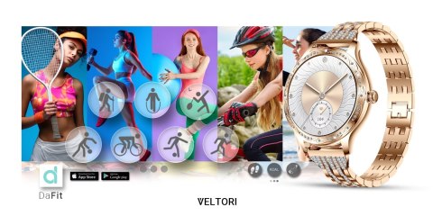 VELTORI Smartwatch Damski Veltori VT350-1 Bransoleta Różowe Złoto VELTORI Smartwatch Damski Veltori VT350-1 Bransoleta Różowe Złoto
