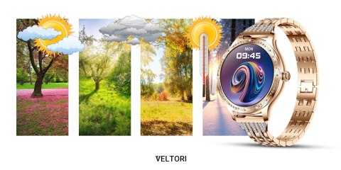 VELTORI Smartwatch Damski Veltori VT350-1 Bransoleta Różowe Złoto VELTORI Smartwatch Damski Veltori VT350-1 Bransoleta Różowe Złoto
