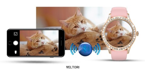 VELTORI Smartwatch Damski Veltori VT360-1 Różowy Pasek Silikonowy VELTORI Smartwatch Damski Veltori VT360-1 Różowy Pasek Silikonowy