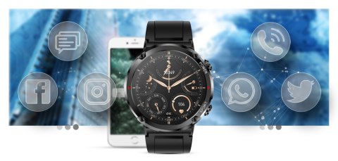 Gravity Smartwatch Gravity GT21-1+ Czarny Pasek Silikonowy Gravity Smartwatch Gravity GT21-1+ Czarny Pasek Silikonowy