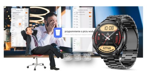Gravity Smartwatch Gravity GT21-1+ Czarny Pasek Silikonowy Gravity Smartwatch Gravity GT21-1+ Czarny Pasek Silikonowy