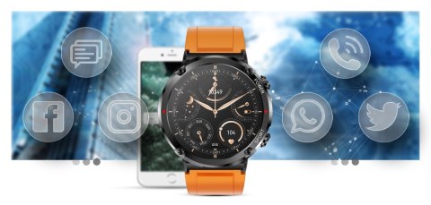 Gravity Smartwatch Gravity GT21-2 + Pomarańczowy Pasek Silikonowy Gravity Smartwatch Gravity GT21-2 + Pomarańczowy Pasek Silikonowy