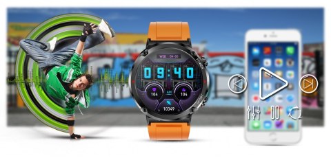 Gravity Smartwatch Gravity GT21-2 + Pomarańczowy Pasek Silikonowy Gravity Smartwatch Gravity GT21-2 + Pomarańczowy Pasek Silikonowy