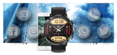 Gravity Smartwatch Gravity GT21-3 + Czarny Pasek Silikonowy Gravity Smartwatch Gravity GT21-3 + Czarny Pasek Silikonowy