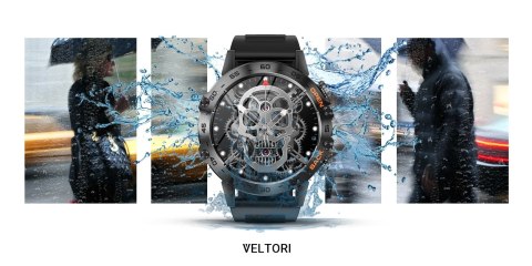VELTORI Smartwatch Veltori VT120-1 Czarny Pasek Silikonowy VELTORI Smartwatch Veltori VT120-1 Czarny Pasek Silikonowy