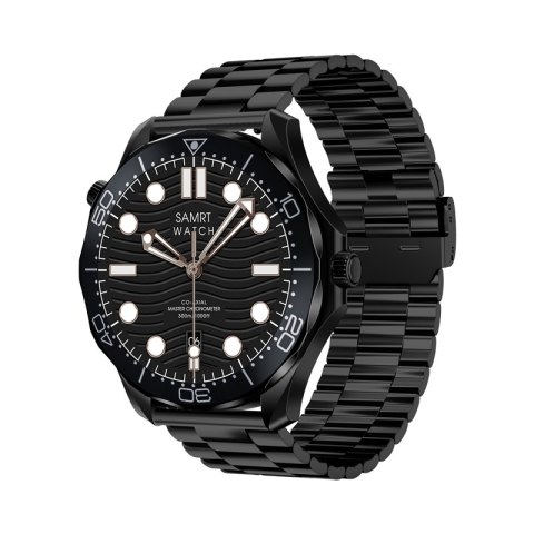 VELTORI Smartwatch Veltori VT150-1 Czarny Pasek Silikonowy + Czarna Bransoleta
