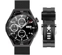 RUBICON Smartwatch Rubicon RNCE88-2 Czarny- Czarny Pasek Silikonowy + Czarna Bransoleta