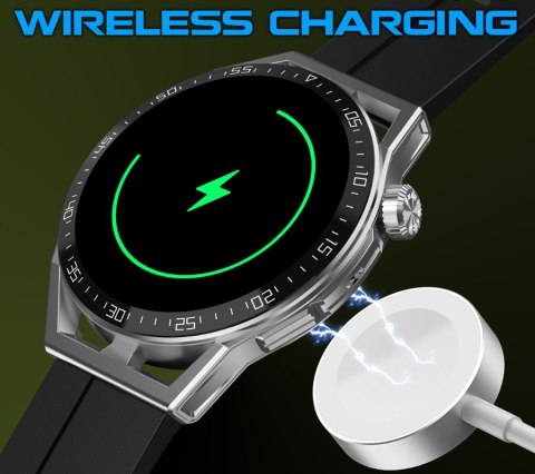 RUBICON Smartwatch Rubicon RNCE88-2 Czarny- Czarny Pasek Silikonowy + Czarna Bransoleta RUBICON Smartwatch Rubicon RNCE88-2 Czarny- Czarny Pasek Silikonowy + Czarna Bransoleta