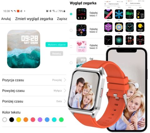 RUBICON Smartwatch Rubicon RNCE89-3 Złoto-Różowy RUBICON Smartwatch Rubicon RNCE89-3 Złoto-Różowy