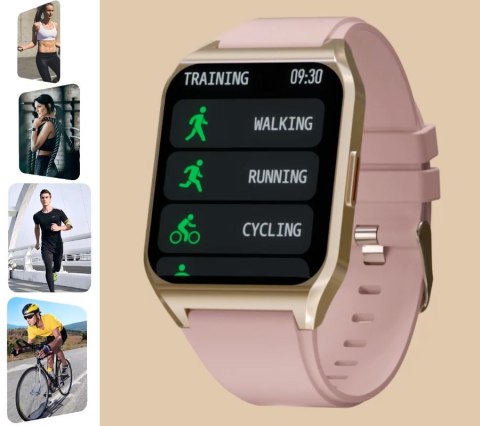 RUBICON Smartwatch Rubicon RNCE89-3 Złoto-Różowy RUBICON Smartwatch Rubicon RNCE89-3 Złoto-Różowy
