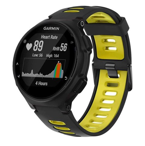 VIVAB2B Pasek silikonowy do Garmin G02 - czarno-żółty VIVAB2B Pasek silikonowy do Garmin G02 - czarno-żółty