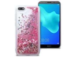 4kom.pl Etui liquid glitter Huawei Y5/ Y5 Prime 2018 brokat różowy