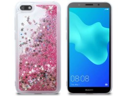 4kom.pl Etui liquid glitter Huawei Y5/ Y5 Prime 2018 brokat różowy