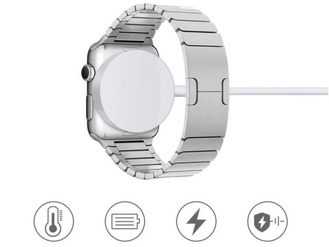 4kom.pl Ładowarka przewód do ładowania Apple Watch Ultra, SE, 10,9, 8, 7, 6, 5, 4, 3, 2, 1 1m biała 4kom.pl Ładowarka przewód do ładowania Apple Watch Ultra, SE, 10,9, 8, 7, 6, 5, 4, 3, 2, 1 1m biała