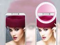 4kom.pl Lampka Selfie Ring Light LED pierścieniowa RK-14 różowa