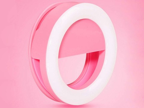4kom.pl Lampka Selfie Ring Light LED pierścieniowa RK-14 różowa 4kom.pl Lampka Selfie Ring Light LED pierścieniowa RK-14 różowa
