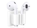 4kom.pl Uchwyt silikonowy zaczep strap do Apple Airpods Biały