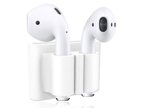4kom.pl Uchwyt silikonowy zaczep strap do Apple Airpods Biały 4kom.pl Uchwyt silikonowy zaczep strap do Apple Airpods Biały
