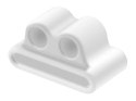 4kom.pl Uchwyt silikonowy zaczep strap do Apple Airpods Biały