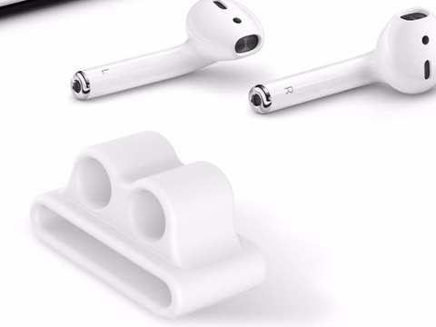4kom.pl Uchwyt silikonowy zaczep strap do Apple Airpods Biały 4kom.pl Uchwyt silikonowy zaczep strap do Apple Airpods Biały