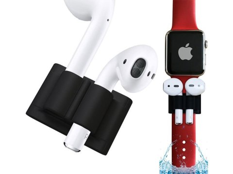 4kom.pl Uchwyt silikonowy zaczep strap do Apple Airpods Biały 4kom.pl Uchwyt silikonowy zaczep strap do Apple Airpods Biały