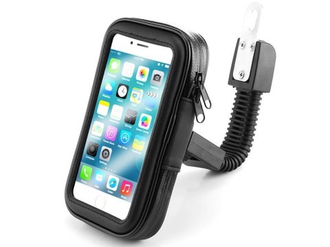 4kom.pl Uchwyt wodoodporny na motocykl rower skuter telefon XL czarny 4kom.pl Uchwyt wodoodporny na motocykl rower skuter telefon XL czarny