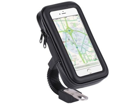 4kom.pl Uchwyt wodoodporny na motocykl rower skuter telefon XL czarny 4kom.pl Uchwyt wodoodporny na motocykl rower skuter telefon XL czarny