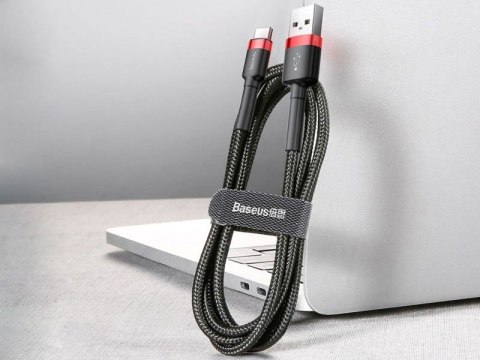 Baseus Baseus Kabel USB-C 3A 1M red black Baseus Baseus Kabel USB-C 3A 1M red black