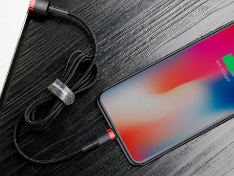 Baseus Baseus Kabel USB Lightning iPhone 2.4A 1m Czerwony Baseus Baseus Kabel USB Lightning iPhone 2.4A 1m Czerwony