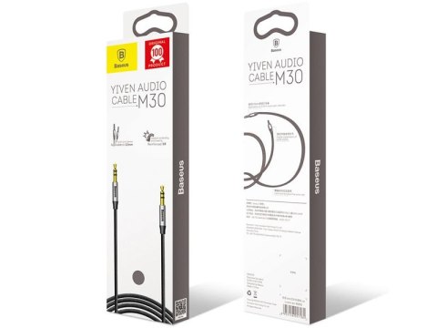Baseus Baseus Yiven M30 kabel audio mini Jack 3.5mm 1m czarny Baseus Baseus Yiven M30 kabel audio mini Jack 3.5mm 1m czarny