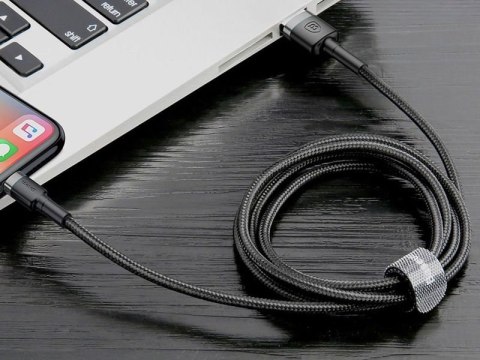Baseus Kabel 2m Baseus Keviar USB Lightning do iPhone iPad iPod 1.5A Czarny Baseus Kabel 2m Baseus Keviar USB Lightning do iPhone iPad iPod 1.5A Czarny