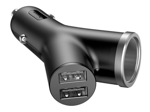 Baseus Ładowarka samochodowa Baseus Y 3.4A 2x USB +port zapalniczki Baseus Ładowarka samochodowa Baseus Y 3.4A 2x USB +port zapalniczki