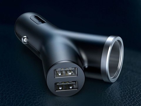 Baseus Ładowarka samochodowa Baseus Y 3.4A 2x USB +port zapalniczki Baseus Ładowarka samochodowa Baseus Y 3.4A 2x USB +port zapalniczki