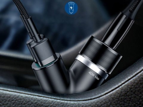 Baseus Ładowarka samochodowa Baseus Y 3.4A 2x USB +port zapalniczki Baseus Ładowarka samochodowa Baseus Y 3.4A 2x USB +port zapalniczki