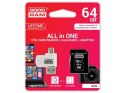 Goodram Goodram microSDXC 64GB Class 10 karta + adapter + czytnik