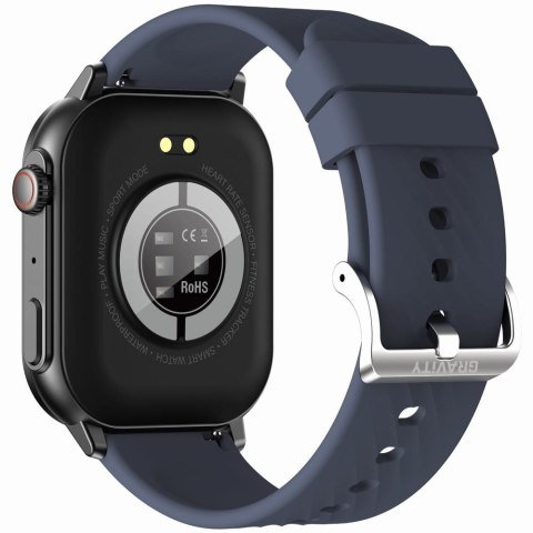 Gravity Smartwatch Gravity GT15-4 Niebieski Pasek Silikonowy + Tytanowa Bransoleta Gravity Smartwatch Gravity GT15-4 Niebieski Pasek Silikonowy + Tytanowa Bransoleta