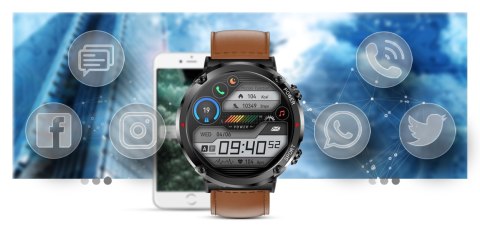 Gravity Smartwatch Gravity GT21-4 + Czarny Pasek Silikonowy Gravity Smartwatch Gravity GT21-4 + Czarny Pasek Silikonowy