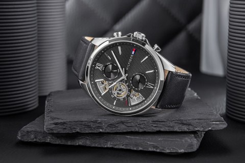Tommy Hilfiger Zegarek Męski Tommy Hilfiger Baker Open Heart 1710644 + BOX Tommy Hilfiger Zegarek Męski Tommy Hilfiger Baker Open Heart 1710644 + BOX