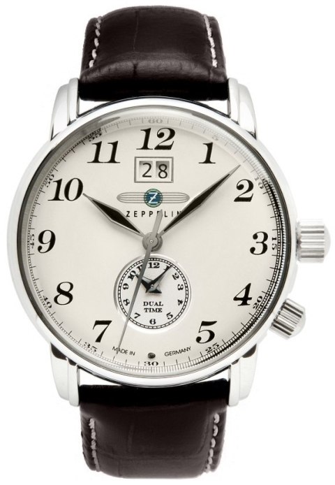 Zeppelin Zegarek Męski Zeppelin LZ127 Graf Zeppelin Dual Time 7644-5 + BOX Zeppelin Zegarek Męski Zeppelin LZ127 Graf Zeppelin Dual Time 7644-5 + BOX