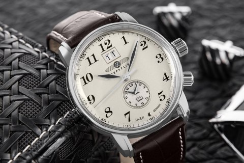 Zeppelin Zegarek Męski Zeppelin LZ127 Graf Zeppelin Dual Time 7644-5 + BOX Zeppelin Zegarek Męski Zeppelin LZ127 Graf Zeppelin Dual Time 7644-5 + BOX