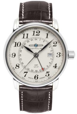 Zeppelin Zegarek Męski Zeppelin LZ127 Graf Zeppelin GMT 7642-5 + BOX