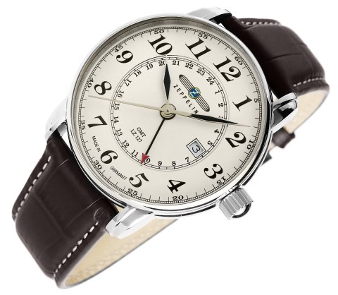 Zeppelin Zegarek Męski Zeppelin LZ127 Graf Zeppelin GMT 7642-5 + BOX Zeppelin Zegarek Męski Zeppelin LZ127 Graf Zeppelin GMT 7642-5 + BOX