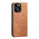 4kom.pl Magnet Fancy Case etui do iPhone 13 Pro Max pokrowiec portfel na karty kartę podstawka brązowy