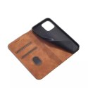 4kom.pl Magnet Fancy Case etui do iPhone 13 Pro Max pokrowiec portfel na karty kartę podstawka brązowy