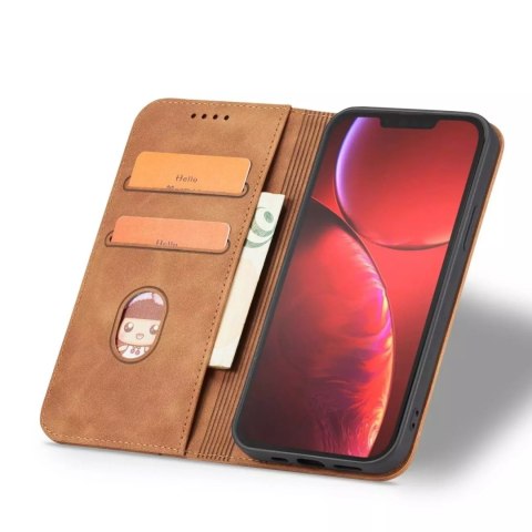 4kom.pl Magnet Fancy Case etui do iPhone 13 Pro Max pokrowiec portfel na karty kartę podstawka brązowy 4kom.pl Magnet Fancy Case etui do iPhone 13 Pro Max pokrowiec portfel na karty kartę podstawka brązowy