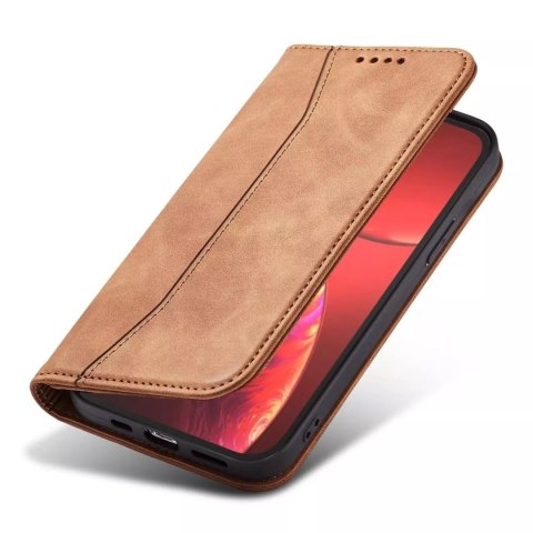 4kom.pl Magnet Fancy Case etui do iPhone 13 Pro Max pokrowiec portfel na karty kartę podstawka brązowy 4kom.pl Magnet Fancy Case etui do iPhone 13 Pro Max pokrowiec portfel na karty kartę podstawka brązowy