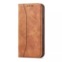 4kom.pl Magnet Fancy Case etui do iPhone 13 Pro Max pokrowiec portfel na karty kartę podstawka brązowy