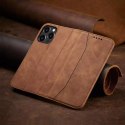 4kom.pl Magnet Fancy Case etui do iPhone 13 Pro Max pokrowiec portfel na karty kartę podstawka brązowy