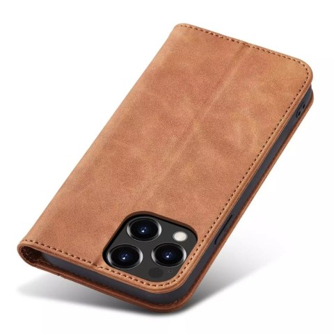 4kom.pl Magnet Fancy Case etui do iPhone 13 Pro Max pokrowiec portfel na karty kartę podstawka brązowy 4kom.pl Magnet Fancy Case etui do iPhone 13 Pro Max pokrowiec portfel na karty kartę podstawka brązowy